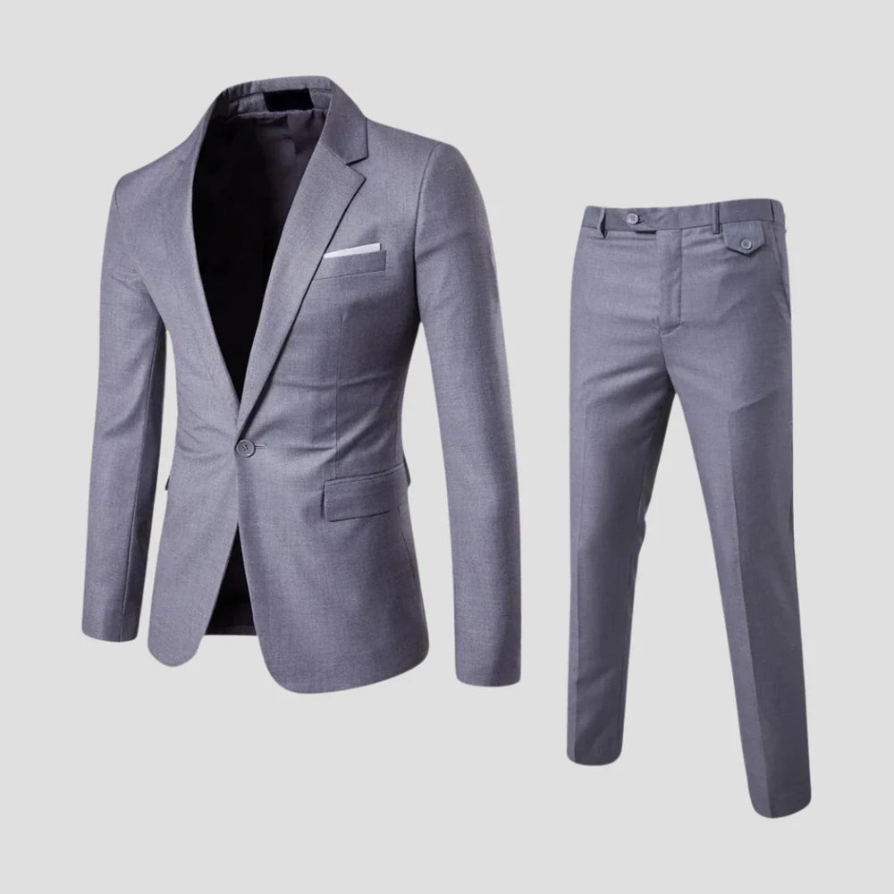 Men’s Two Piece Suit Slim Fit Formal Business Wedding Suit Set