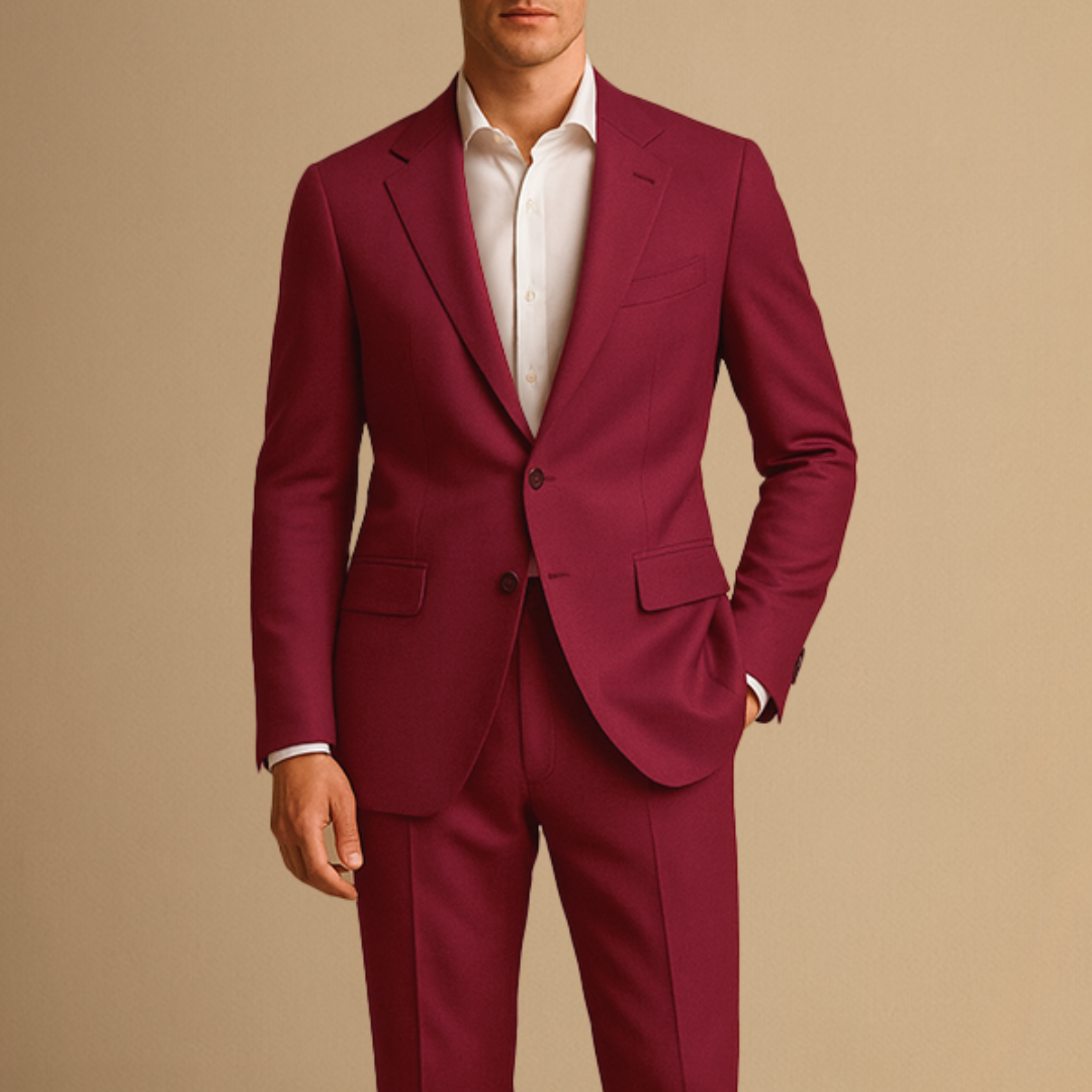 Men’s Two Piece Suit Slim Fit Formal Business Wedding Suit Set