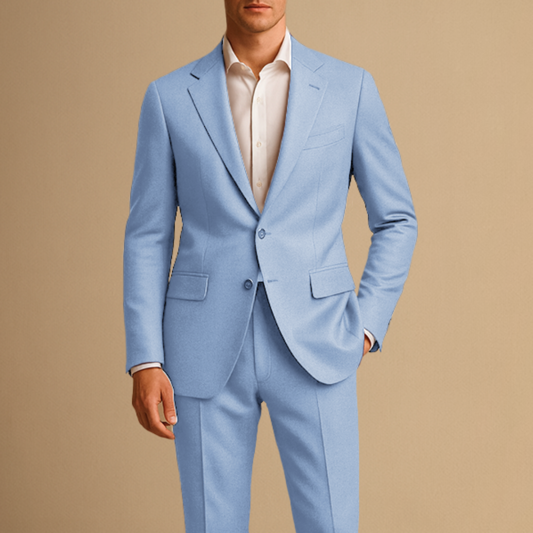 Men’s Two Piece Suit Slim Fit Formal Business Wedding Suit Set