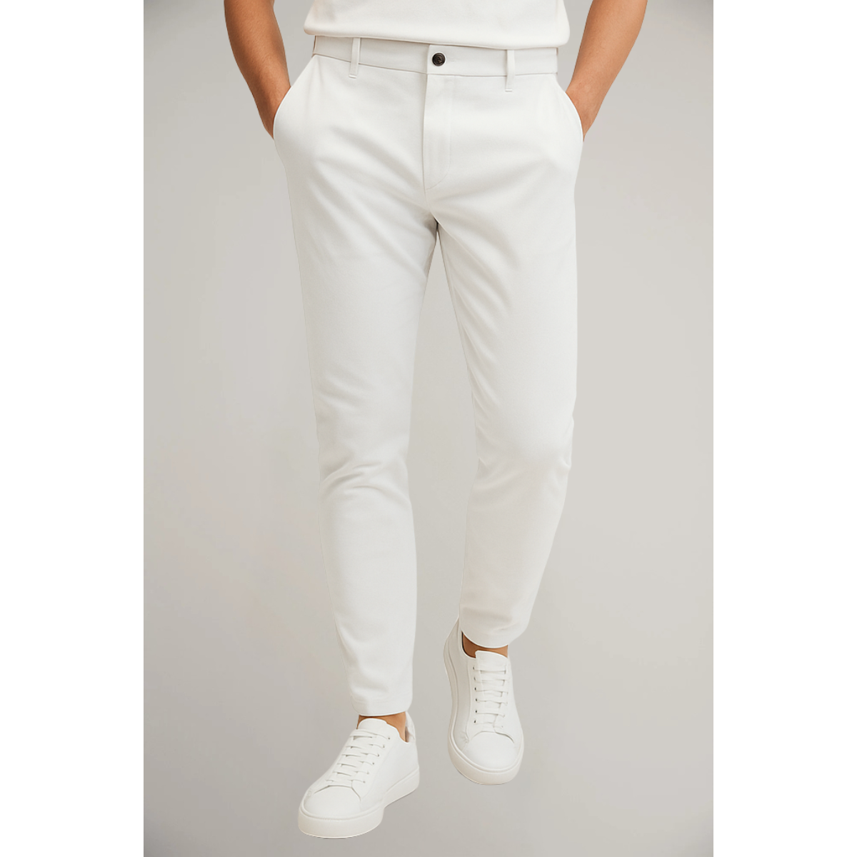 Men’s Casual Dress Pants Slim Fit Work Office Trousers Everyday Wear