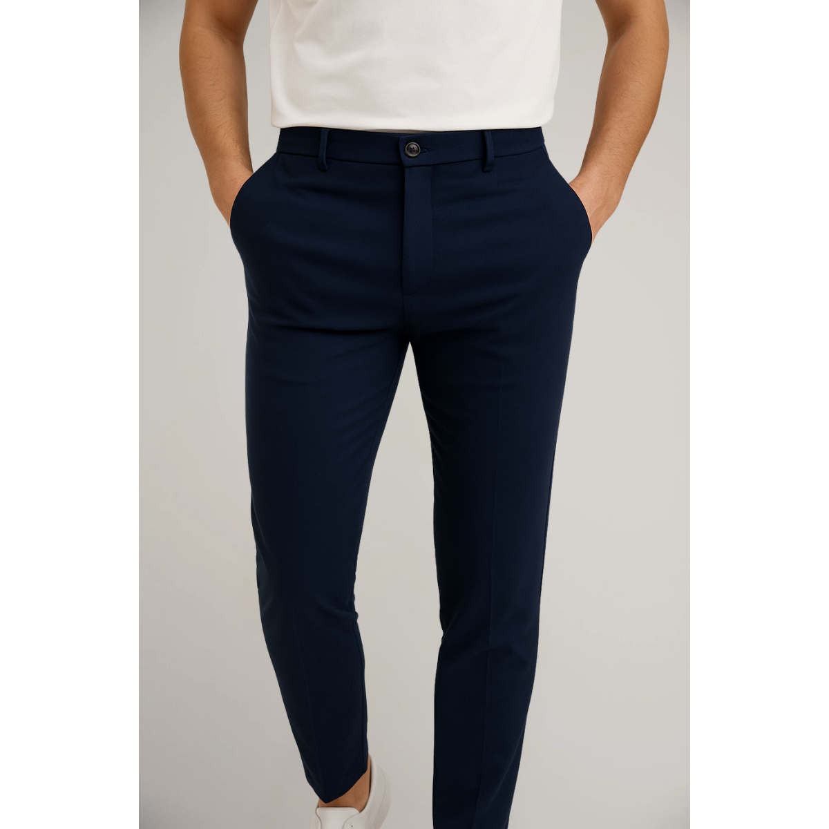 Men’s Casual Dress Pants Slim Fit Work Office Trousers Everyday Wear