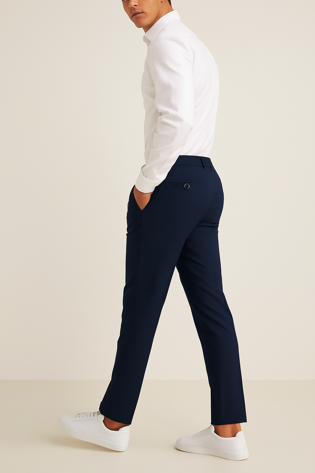 Men’s Casual Dress Pants Slim Fit Work Office Trousers Everyday Wear