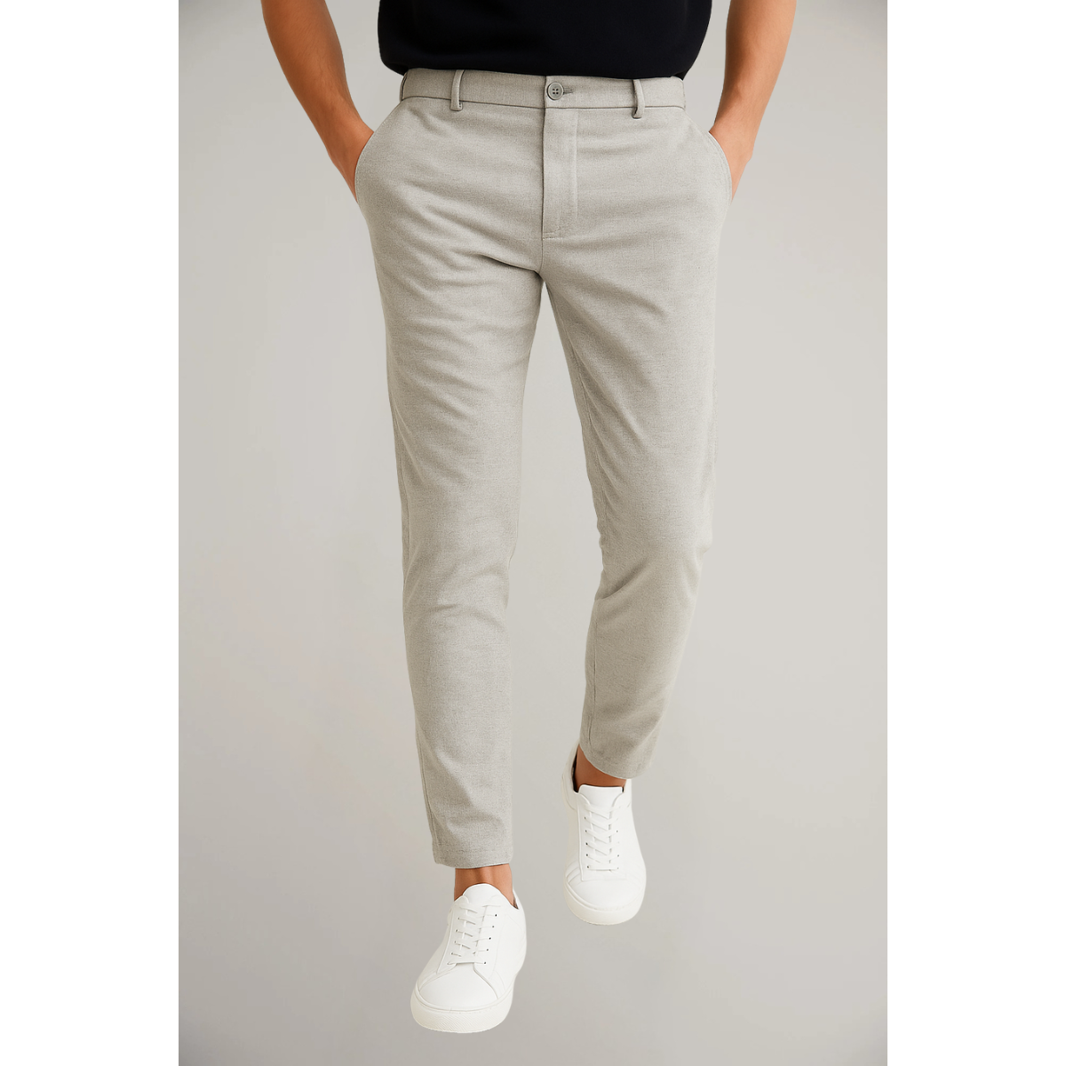Men’s Casual Dress Pants Slim Fit Work Office Trousers Everyday Wear