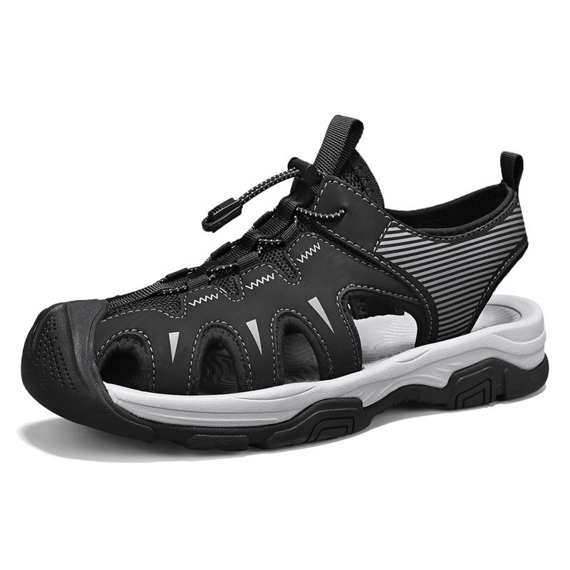 Men’s Closed Toe Sport Sandals Outdoor Hiking Water Shoes Breathable Beach Sandals
