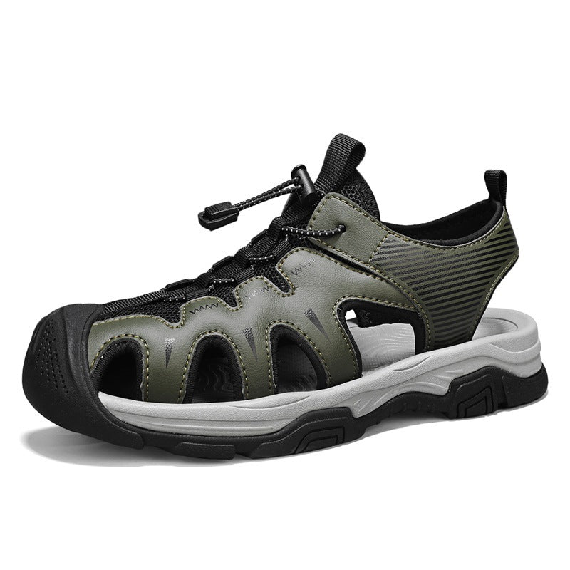 Men’s Closed Toe Sport Sandals Outdoor Hiking Water Shoes Breathable Beach Sandals