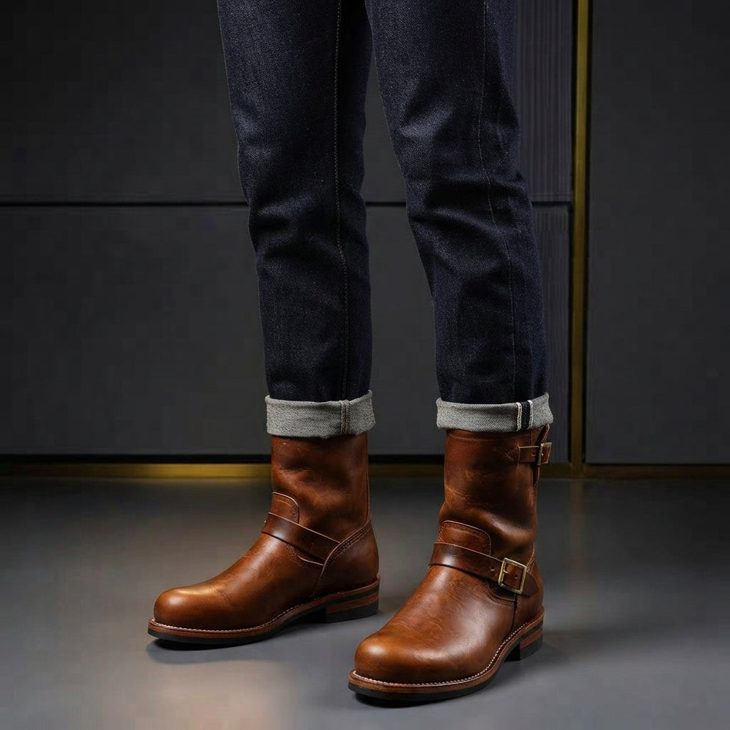 Men’s Western Boots Casual Mid Calf Boots Everyday Footwear