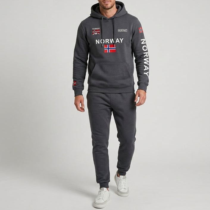 Men’s Hoodie and Jogger Set Norway Casual Tracksuit Outfit
