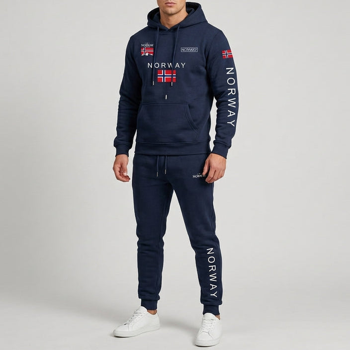 Men’s Hoodie and Jogger Set Norway Casual Tracksuit Outfit