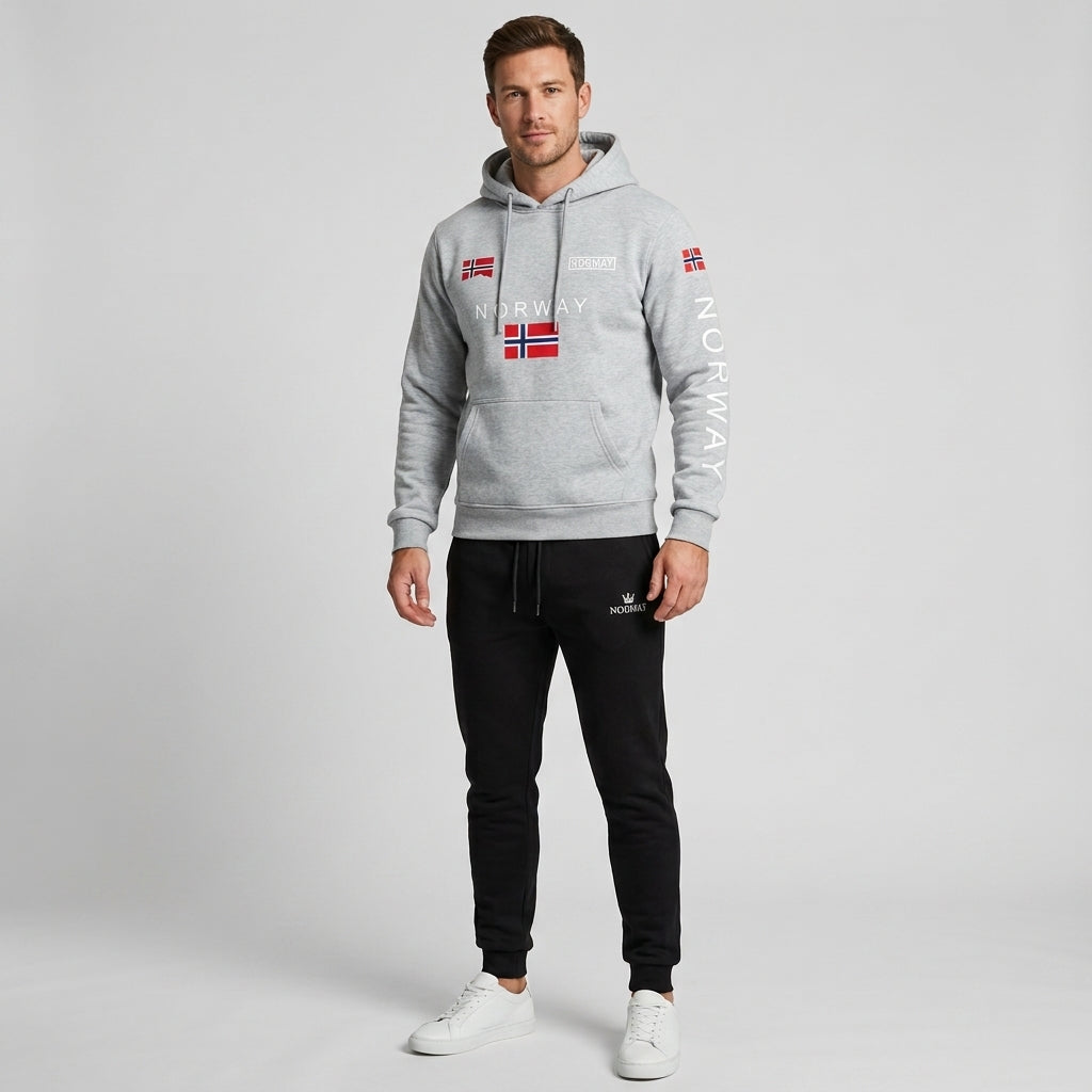 Men’s Hoodie Norway Tracksuit Set Casual Sweatshirt Jogger Pants Outfit
