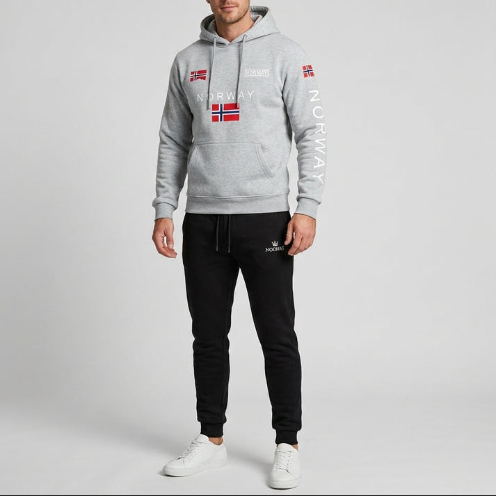 Men’s Hoodie and Jogger Set Norway Casual Tracksuit Outfit