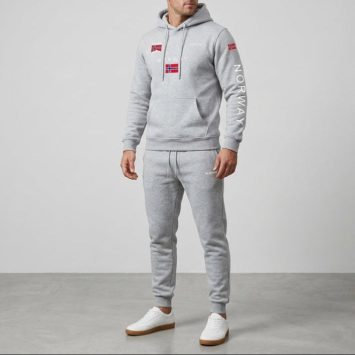 Men’s Hoodie and Jogger Set Norway Casual Tracksuit Outfit