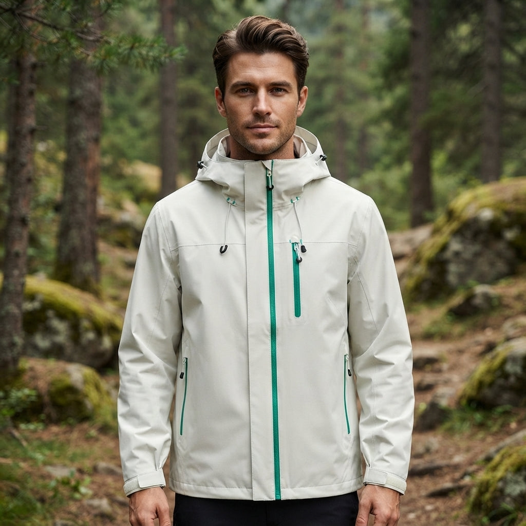 Men’s Hooded Outdoor Jacket Functional Zip Up Travel Jacket