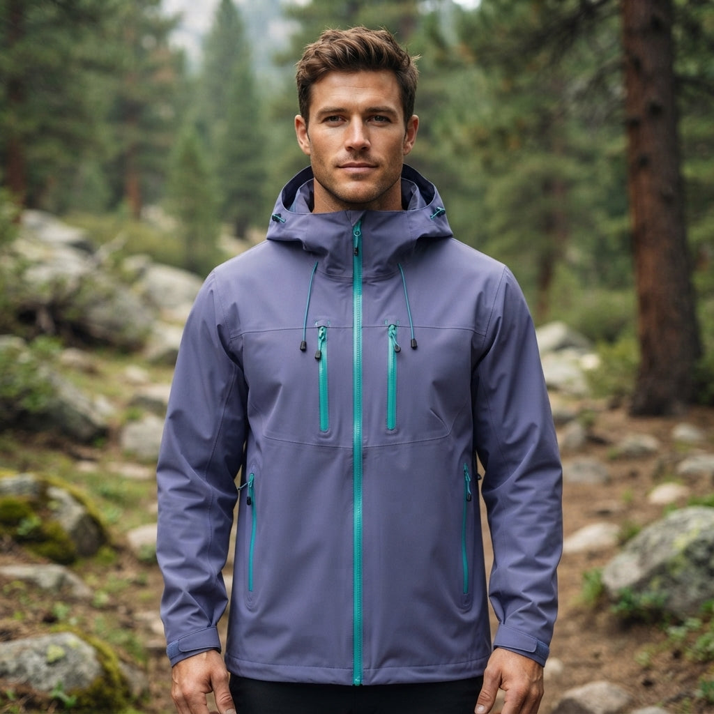 Men’s Hooded Outdoor Jacket Functional Zip Up Travel Jacket