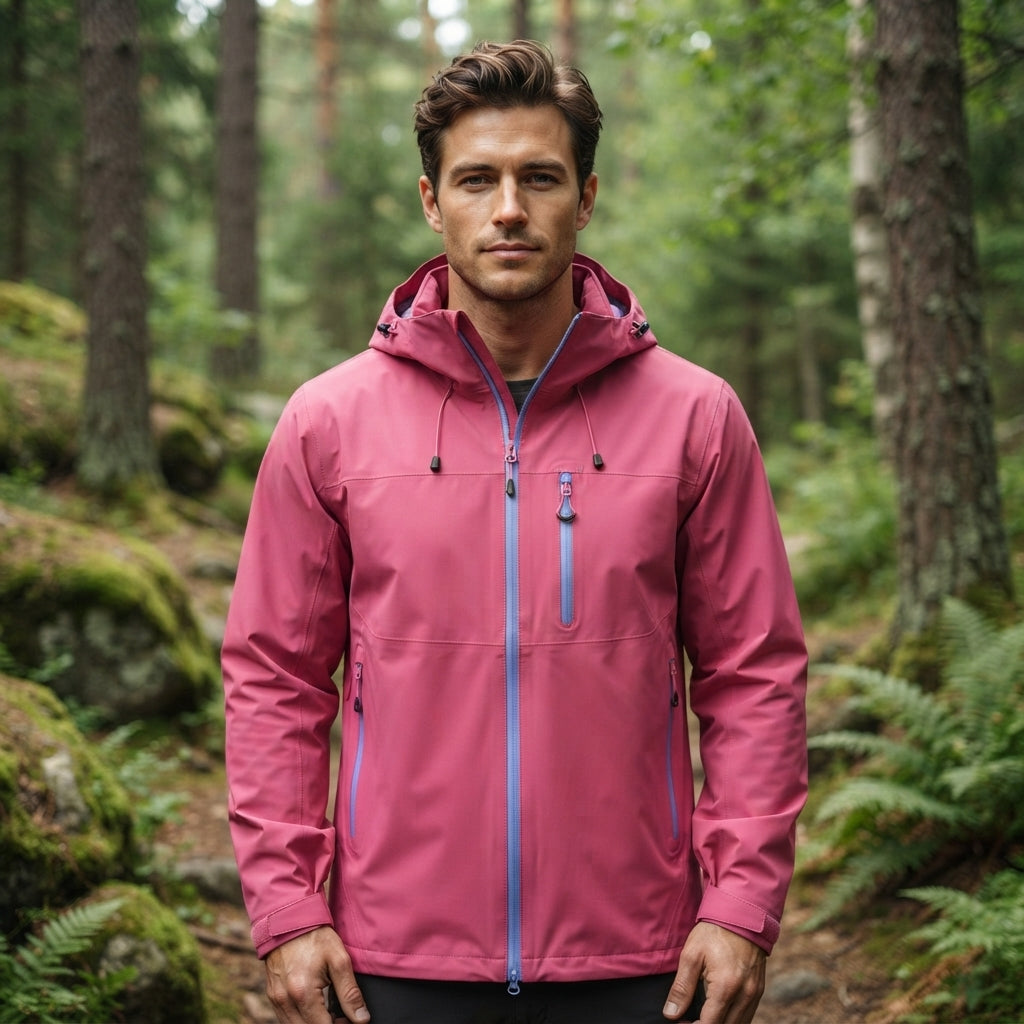 Men’s Hooded Outdoor Jacket Functional Zip Up Travel Jacket