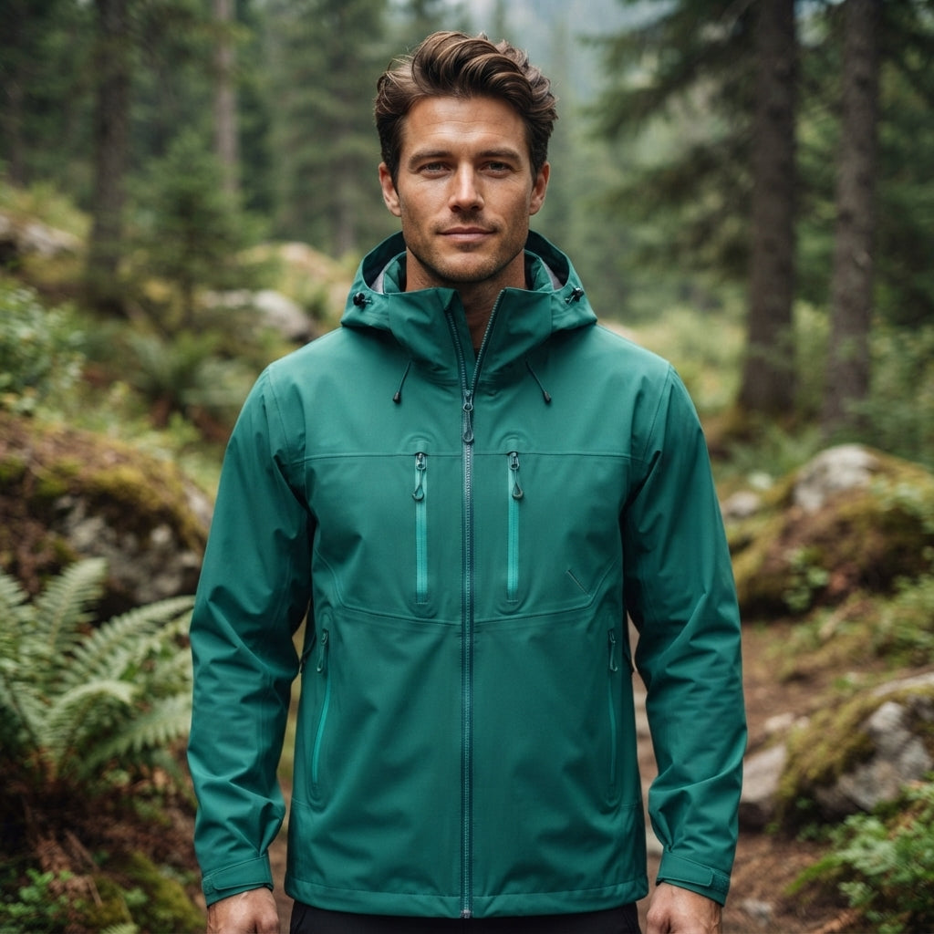 Men’s Hooded Outdoor Jacket Functional Zip Up Travel Jacket