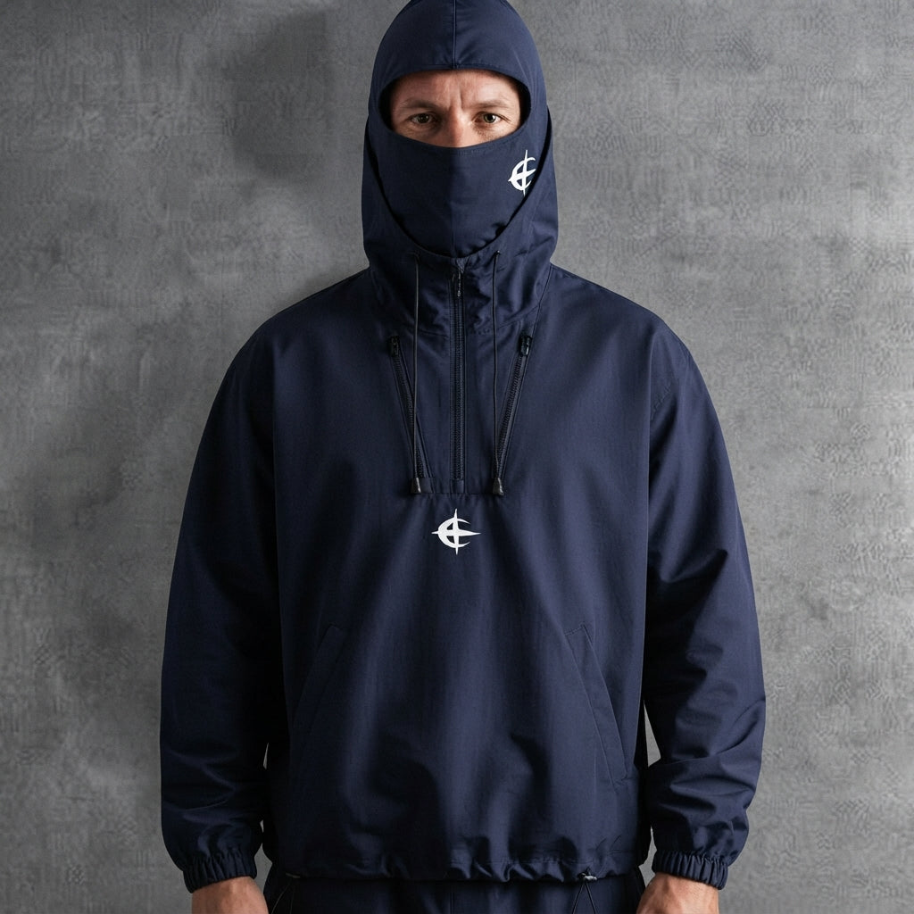 Men’s Hooded Windbreaker Jacket Casual Zip Up Outdoor Outerwear