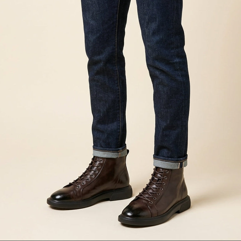 Men’s Ankle Boots Casual Lace Up Dress Shoes Everyday Footwear