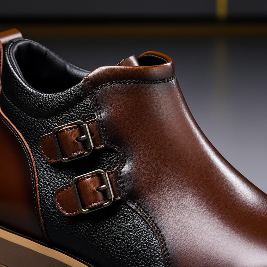 Men’s Ankle Boots Buckle Detail Casual Dress Shoes
