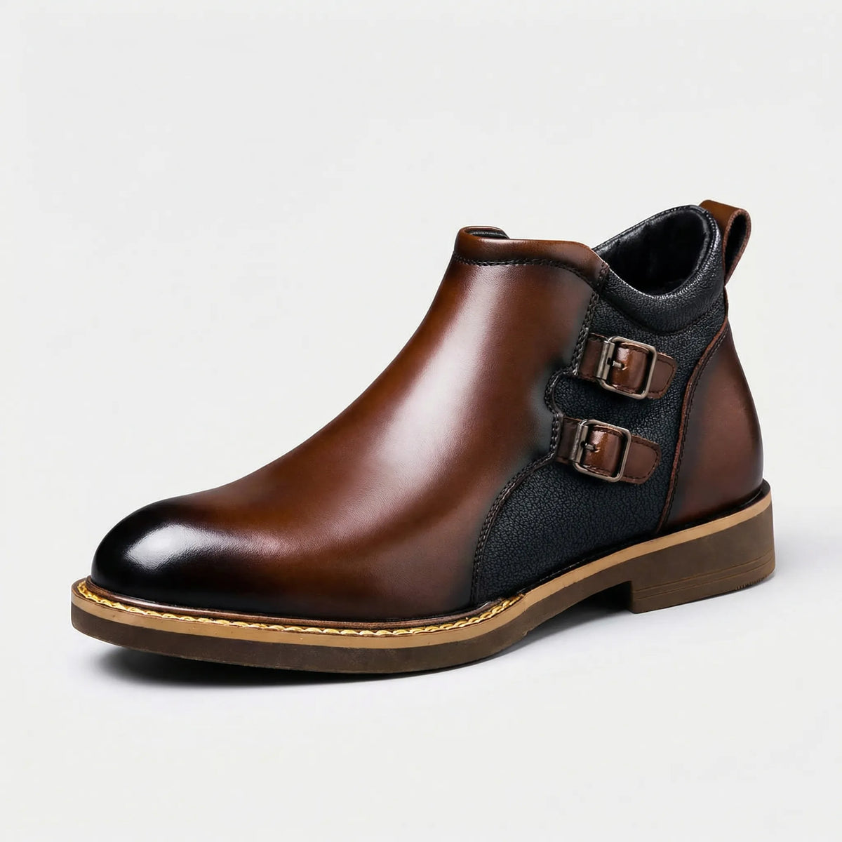 Men’s Ankle Boots Buckle Detail Casual Dress Shoes