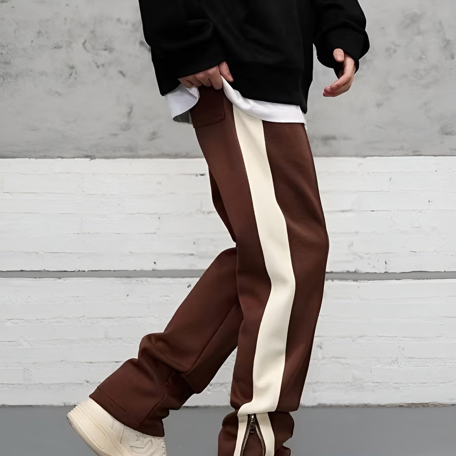 Palma De Mara - Cotton Blend Sweat Pants Wide Leg - Solorfit