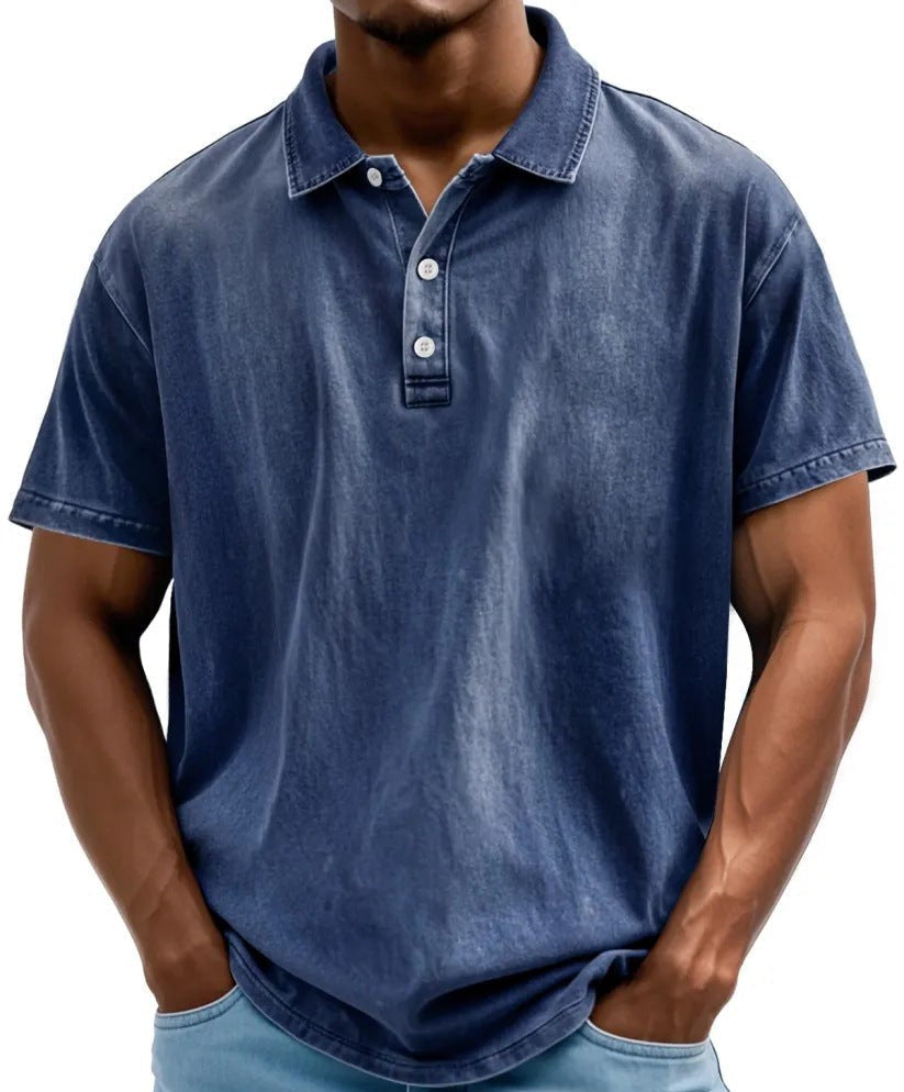 Men’s Polo Shirt Short Sleeve Casual Button