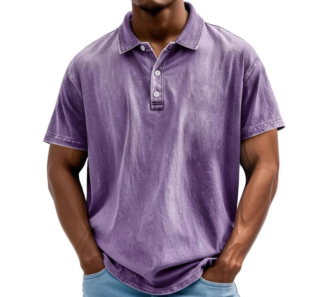 Men’s Polo Shirt Short Sleeve Casual Button