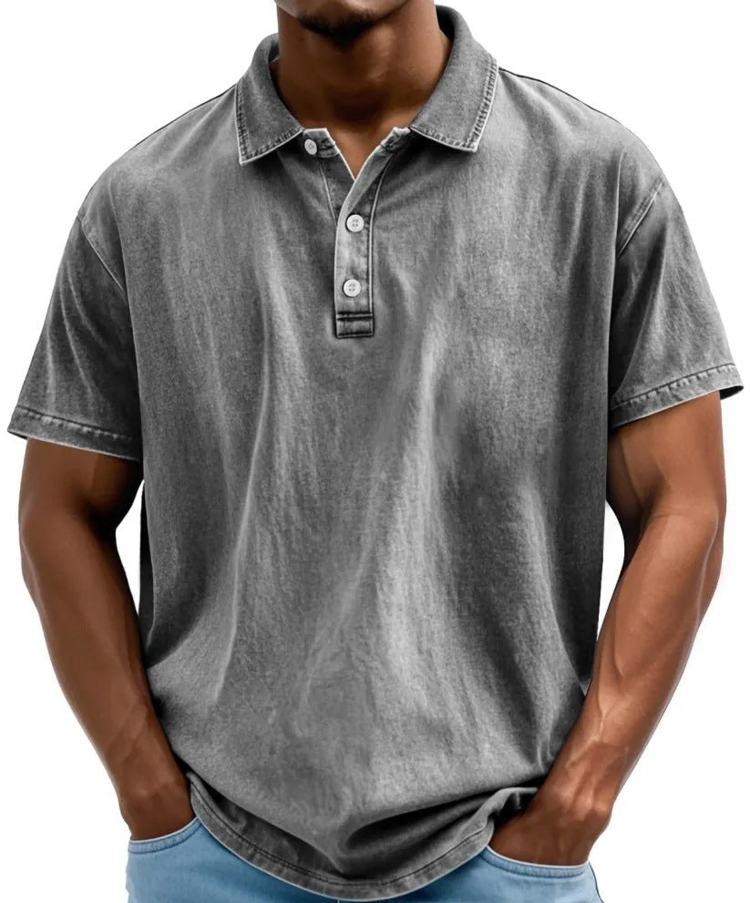 Men’s Polo Shirt Short Sleeve Casual Button