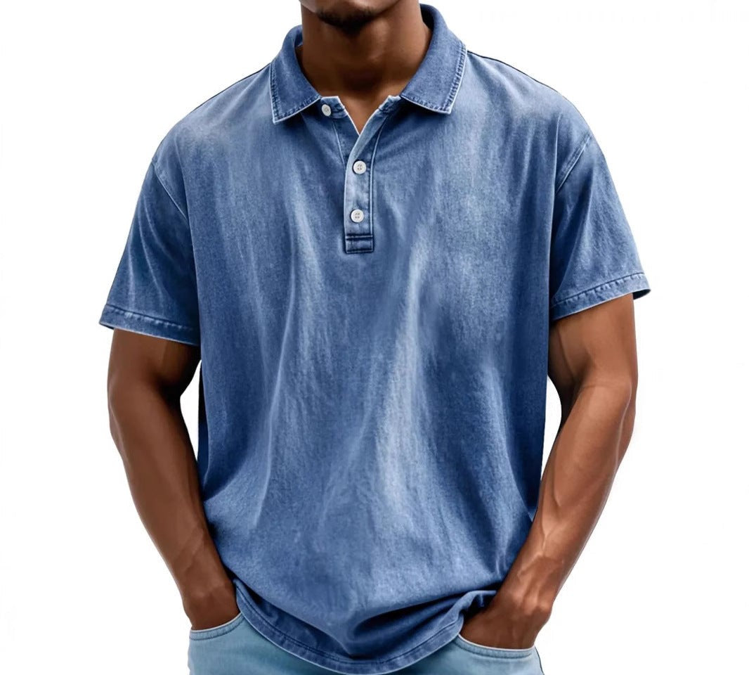 Men’s Polo Shirt Short Sleeve Casual Button
