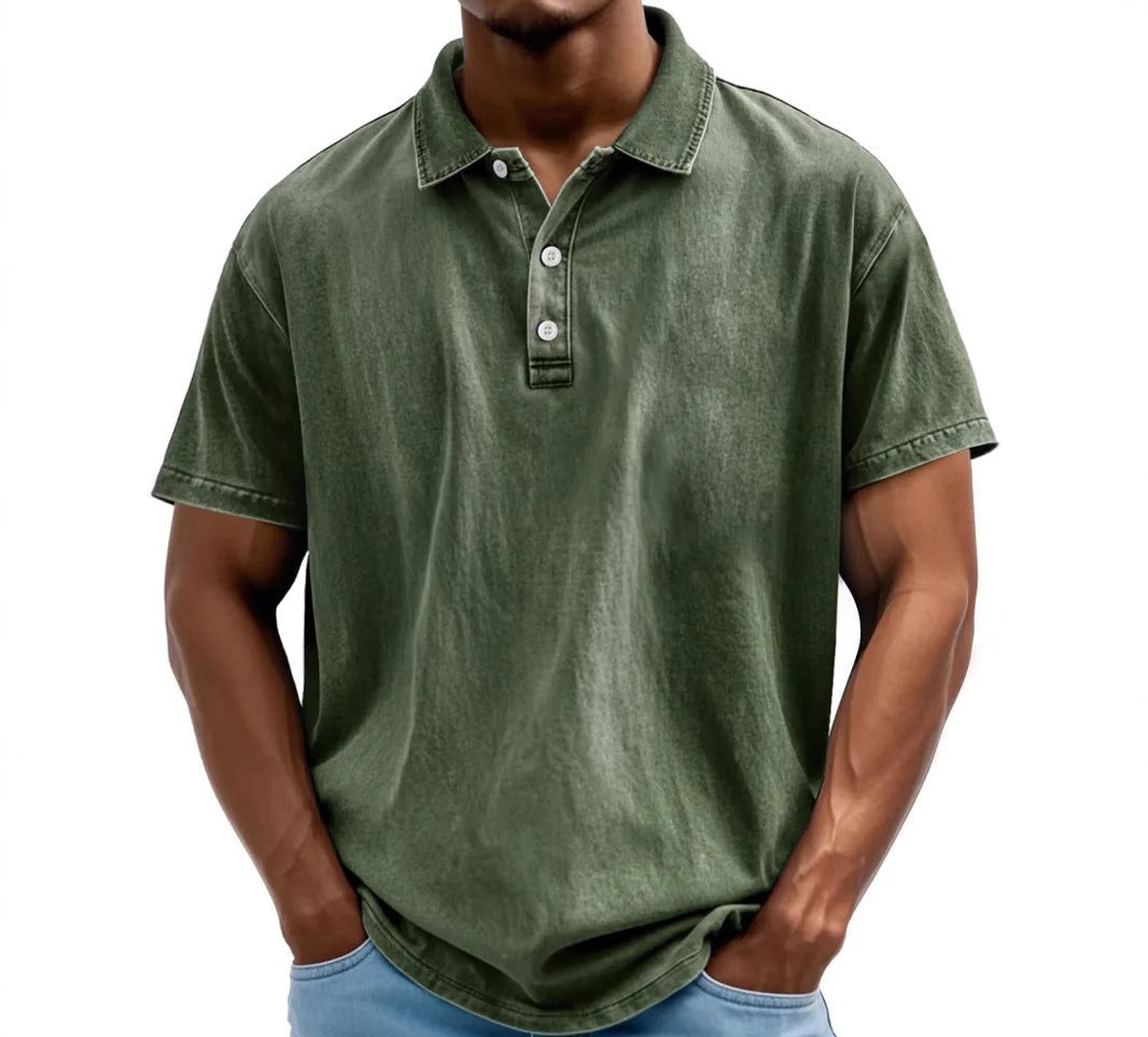 Men’s Polo Shirt Short Sleeve Casual Button