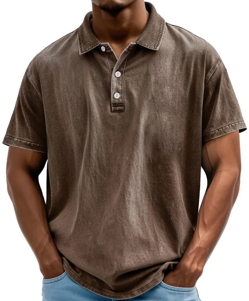Men’s Polo Shirt Short Sleeve Casual Button