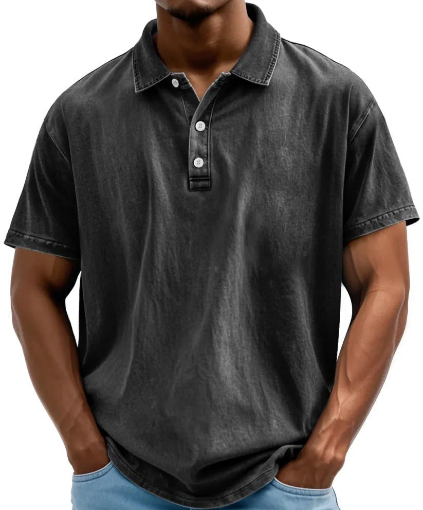 Men’s Polo Shirt Short Sleeve Casual Button