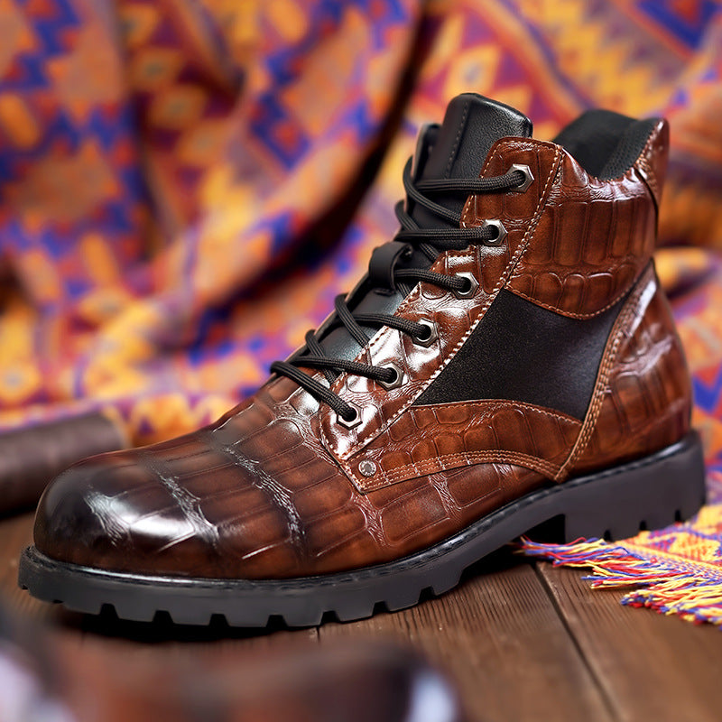 Dante – Handmade Men Crocodile Leather Boots