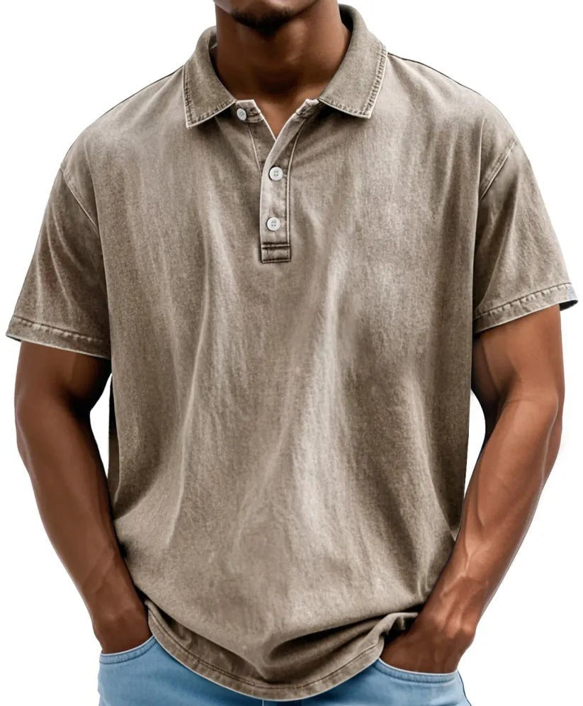 Men’s Polo Shirt Short Sleeve Casual Button