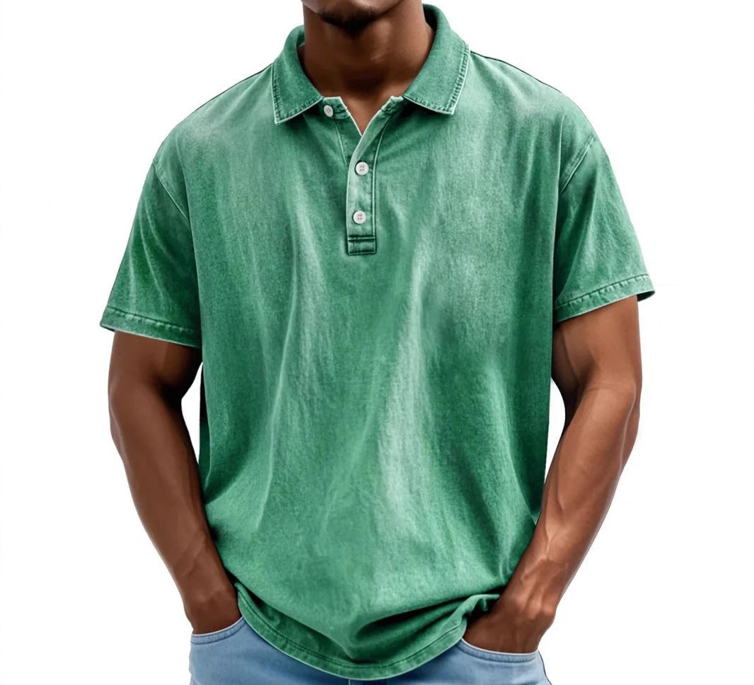 Men’s Polo Shirt Short Sleeve Casual Button