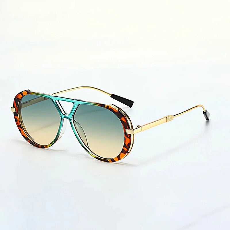 Orvion Retro Tortoise Aviator Sunglasses