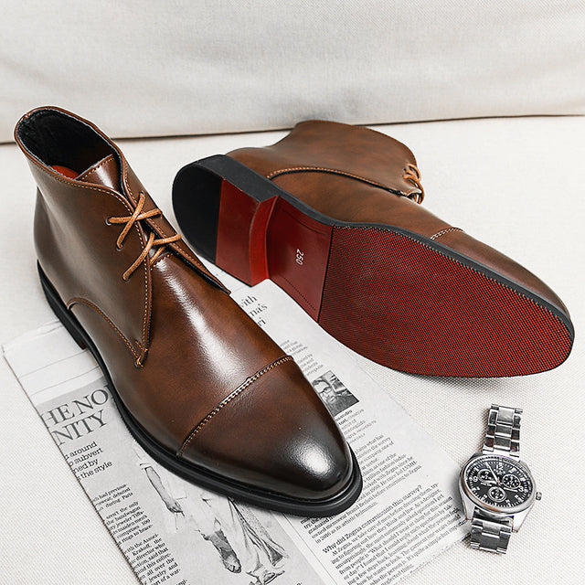 Red Bottoms Sole Leather Oxford Dress Shoes For Men