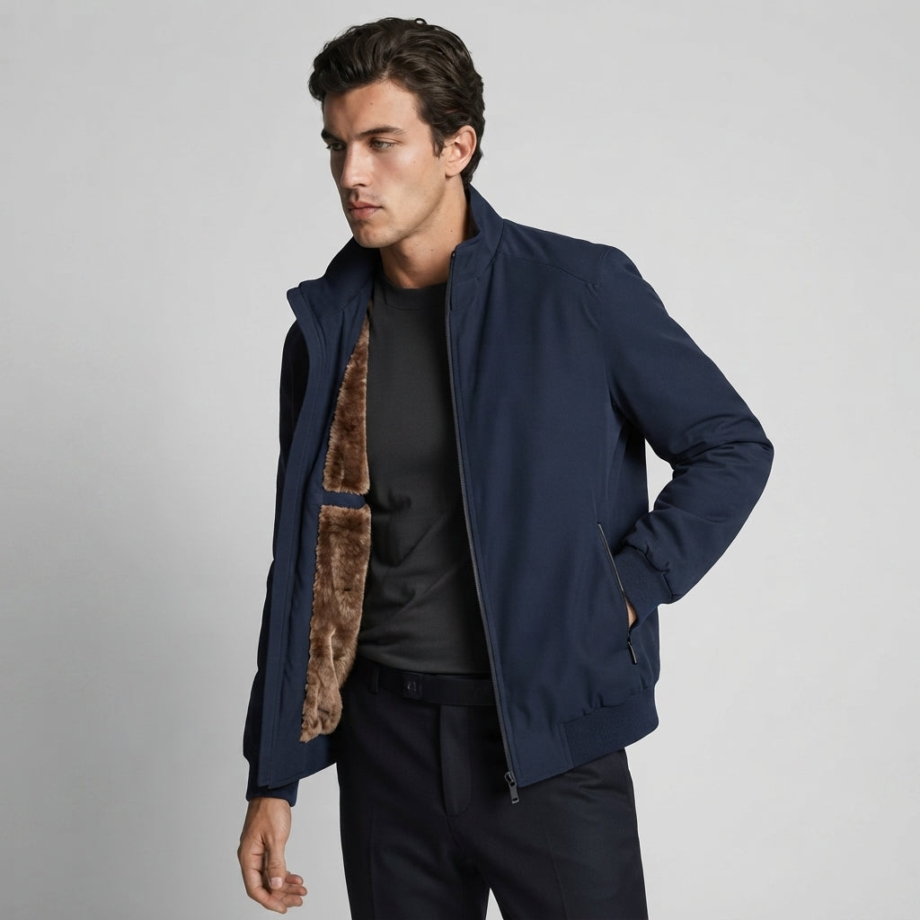 Men’s Casual Bomber Jacket Zip Up Lightweight Everyday Outerwear
