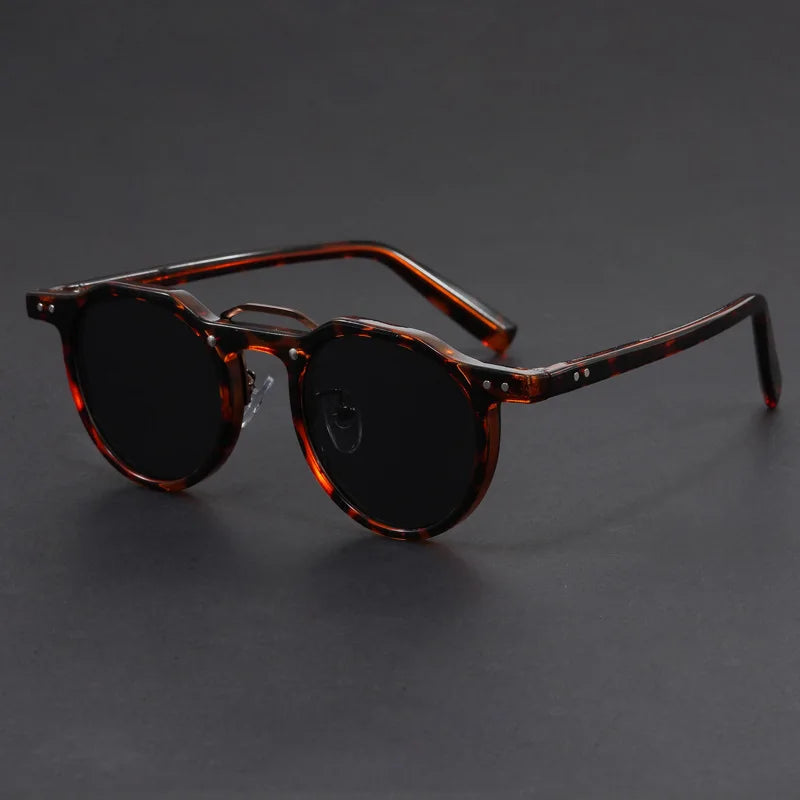 Round Polarized Sunglasses UV Protection Retro Fashion Eyewear