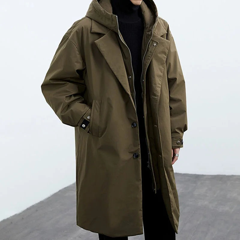 Kensington | Men’s Classic Overcoat – Long Wool Blend Coat for Formal and Casual Wear - Solorfit