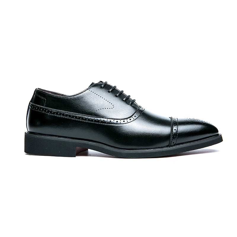 Red Bottoms Sole Leather Oxford Dress Shoes For Men