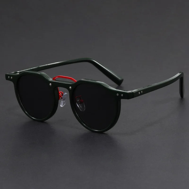 Round Polarized Sunglasses UV Protection Retro Fashion Eyewear