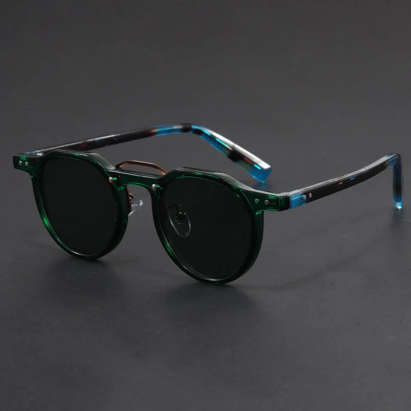 Round Polarized Sunglasses UV Protection Retro Fashion Eyewear
