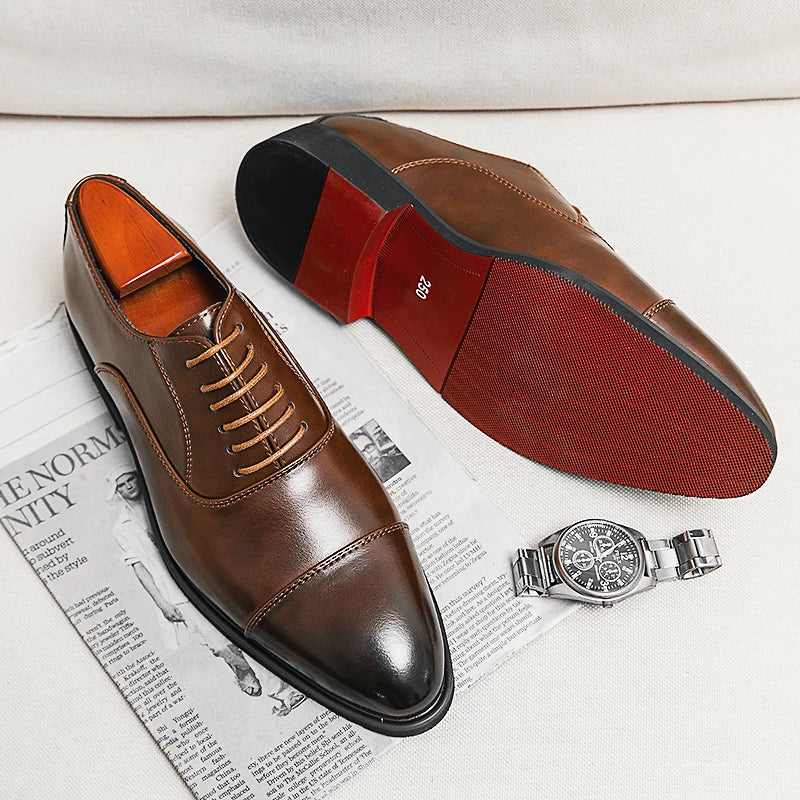 Luca Giordano Leather Oxford Shoes - Solorfit