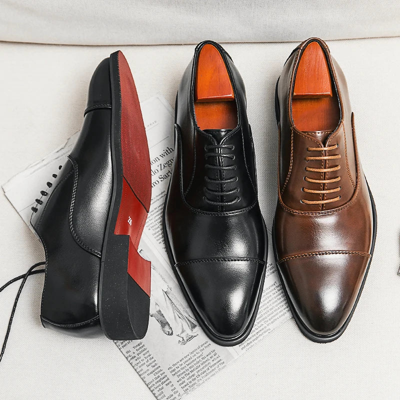 Luca Giordano Leather Oxford Shoes - Solorfit