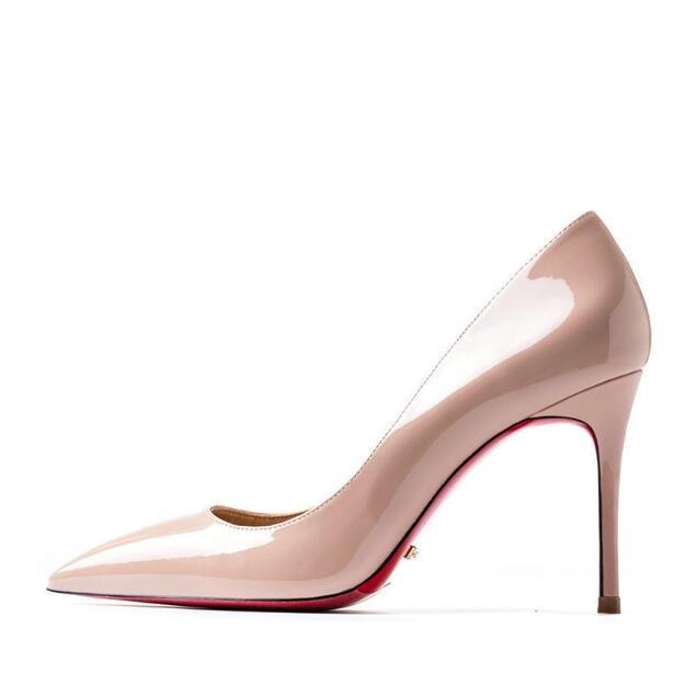 Leather High Heel Red Bottoms Stiletto Pumps Women's 8-12CM