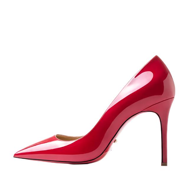 Leather High Heel Red Bottoms Stiletto Pumps Women's 8-12CM