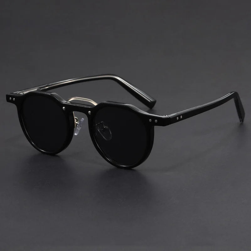 Round Polarized Sunglasses UV Protection Retro Fashion Eyewear