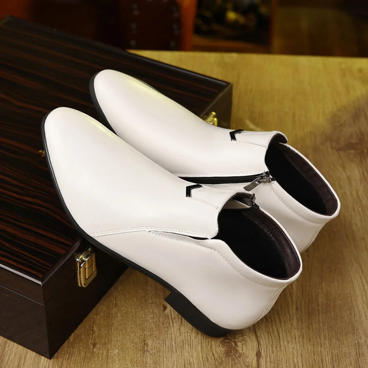 Men’s Ankle Boots Casual Zip Up Dress Shoes Everyday Footwear