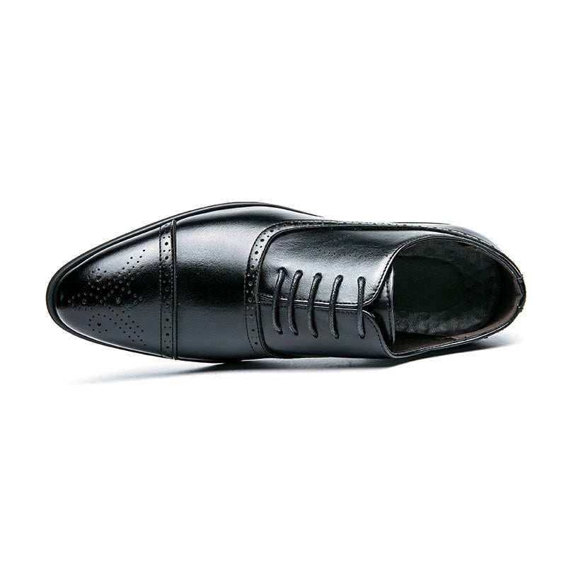 Red Bottoms Sole Leather Oxford Dress Shoes For Men