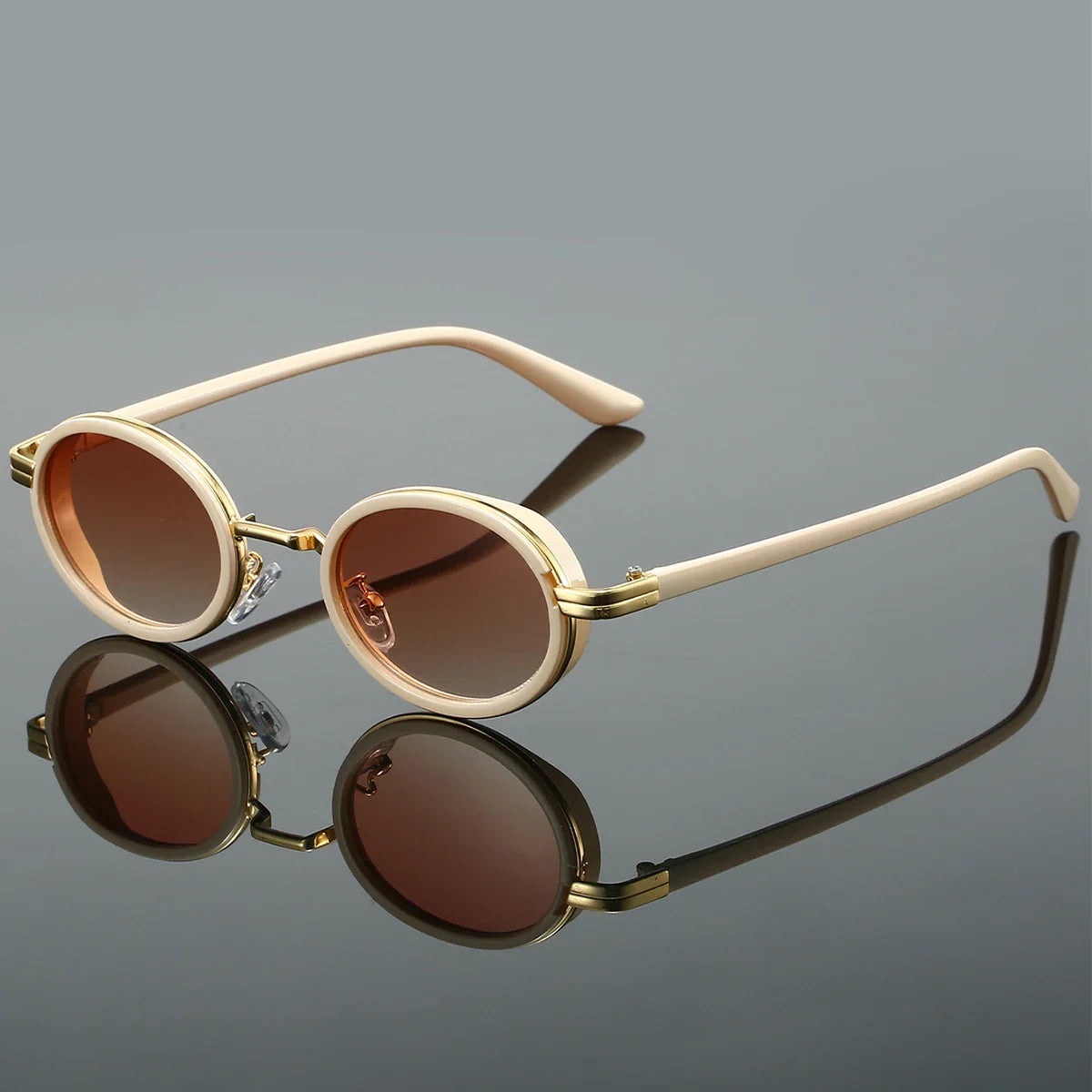 Round Polarized Sunglasses UV Protection Vintage Retro Fashion Eyewear